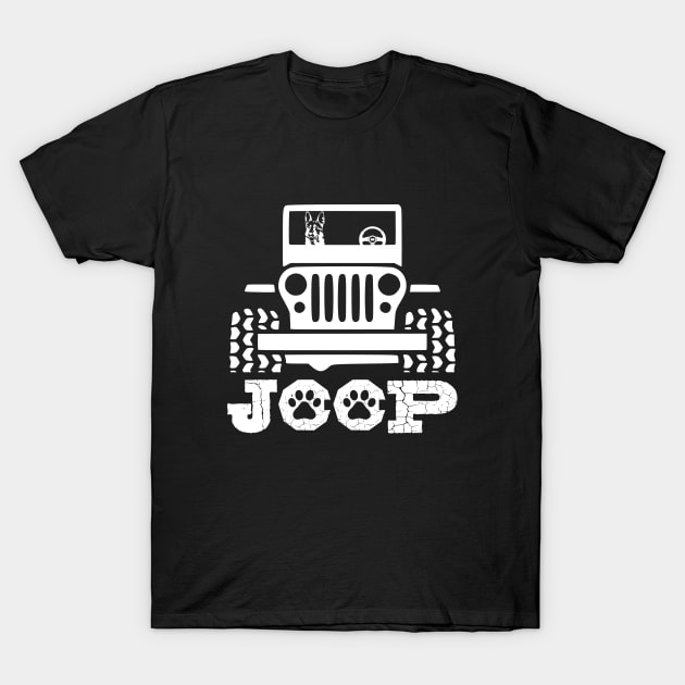 German Shepherd T-Shirt, Riding On Jeep Dog Lover Gift Men Women T-Shirt by Printofi.com